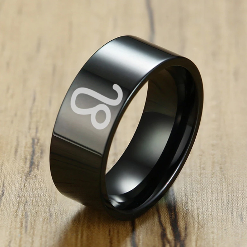 Women Accessories Name In English - 12 Zodiac Sign Rings Stainless Steel