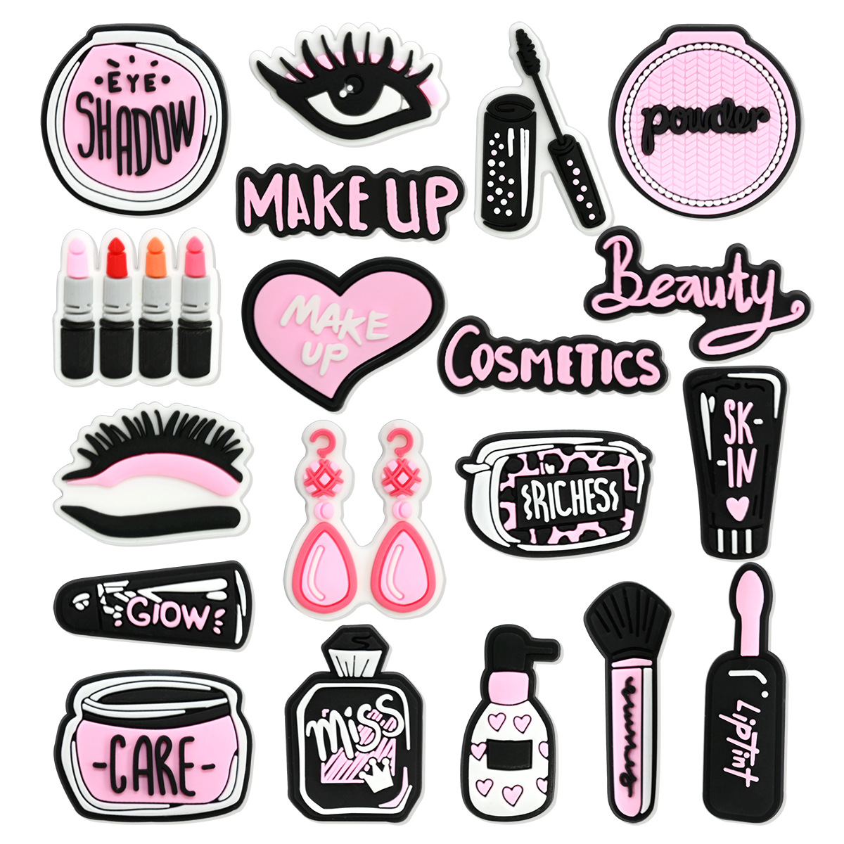 Women'S Accessories Crocs - Pink Beauty Makeup Shoe Charms for