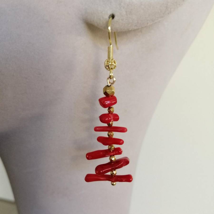 Women Irregular Branch Red Cor - đánh giá và giá Tassel Earrings Boho