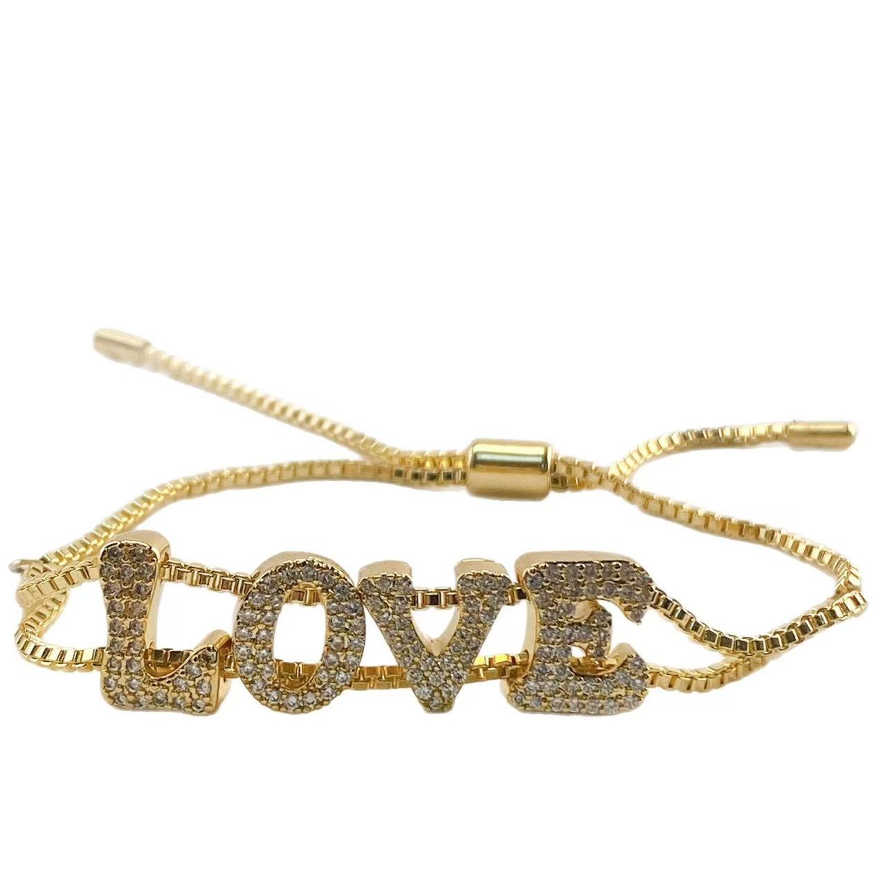 Fashionable gold DIY name brac - đánh giá và giá Women Accessories Name In English