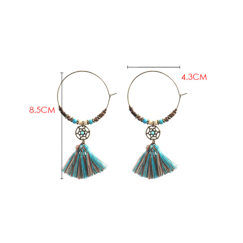 Bohemian Dreamcatcher Cotton T - đánh giá và giá Tassel Earrings Boho