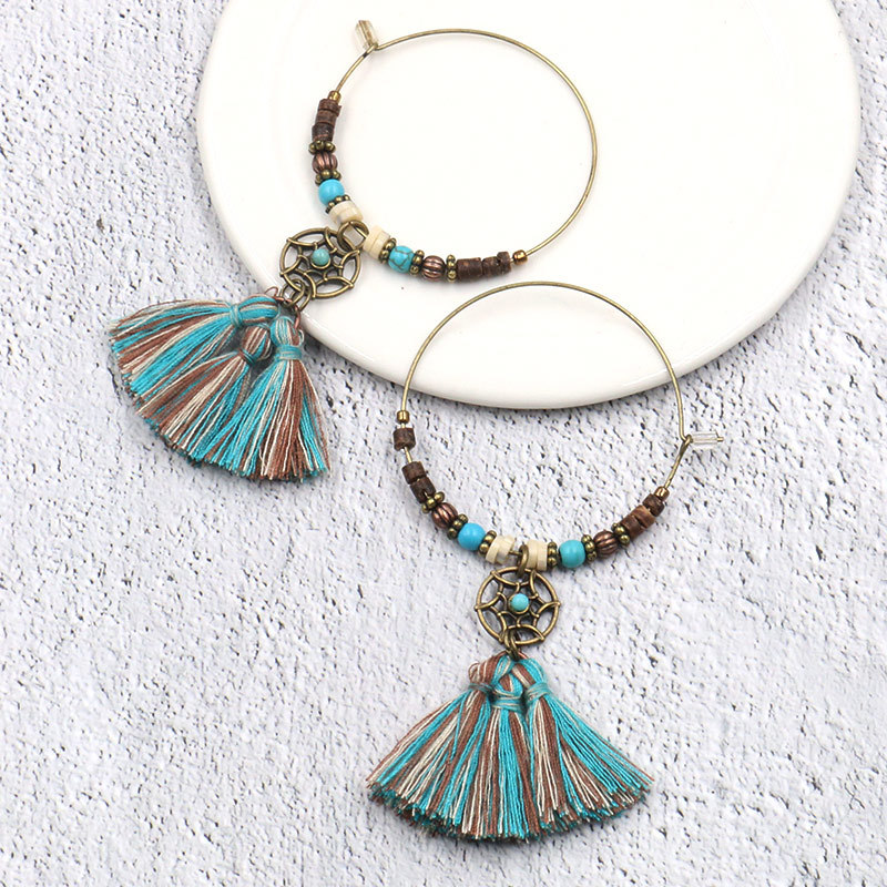 Bohemian Dreamcatcher Cotton T - đánh giá và giá Tassel Earrings Boho
