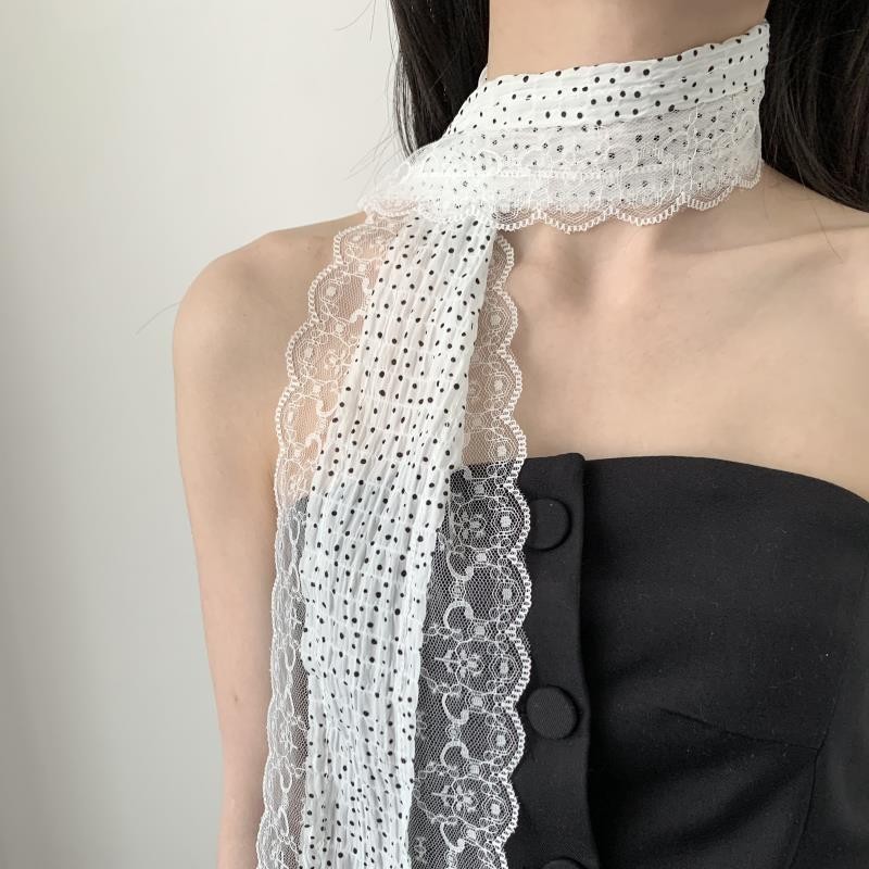 French Retro Long Stripe Polka - đánh giá và giá Women'S Korean Accessories