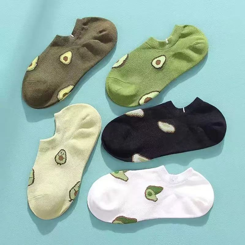 5 Pairs Cartoon Avocado Crew A - đánh giá và giá Women'S Ankle Accessories