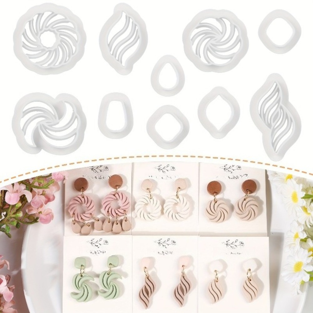 10Pcs Boho Swirl Polymer Clay  - đánh giá và giá Tassel Earrings Boho