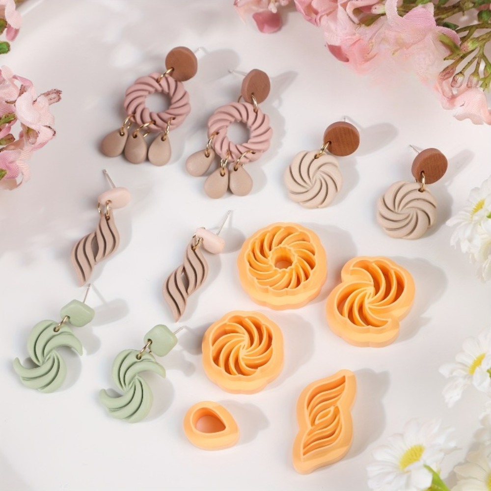 10Pcs Boho Swirl Polymer Clay  - đánh giá và giá Tassel Earrings Boho
