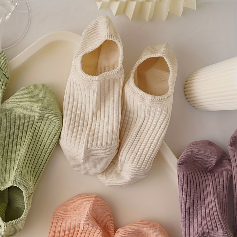 5 Pairs Colorful Ribbed Short  - đánh giá và giá Women'S Ankle Accessories