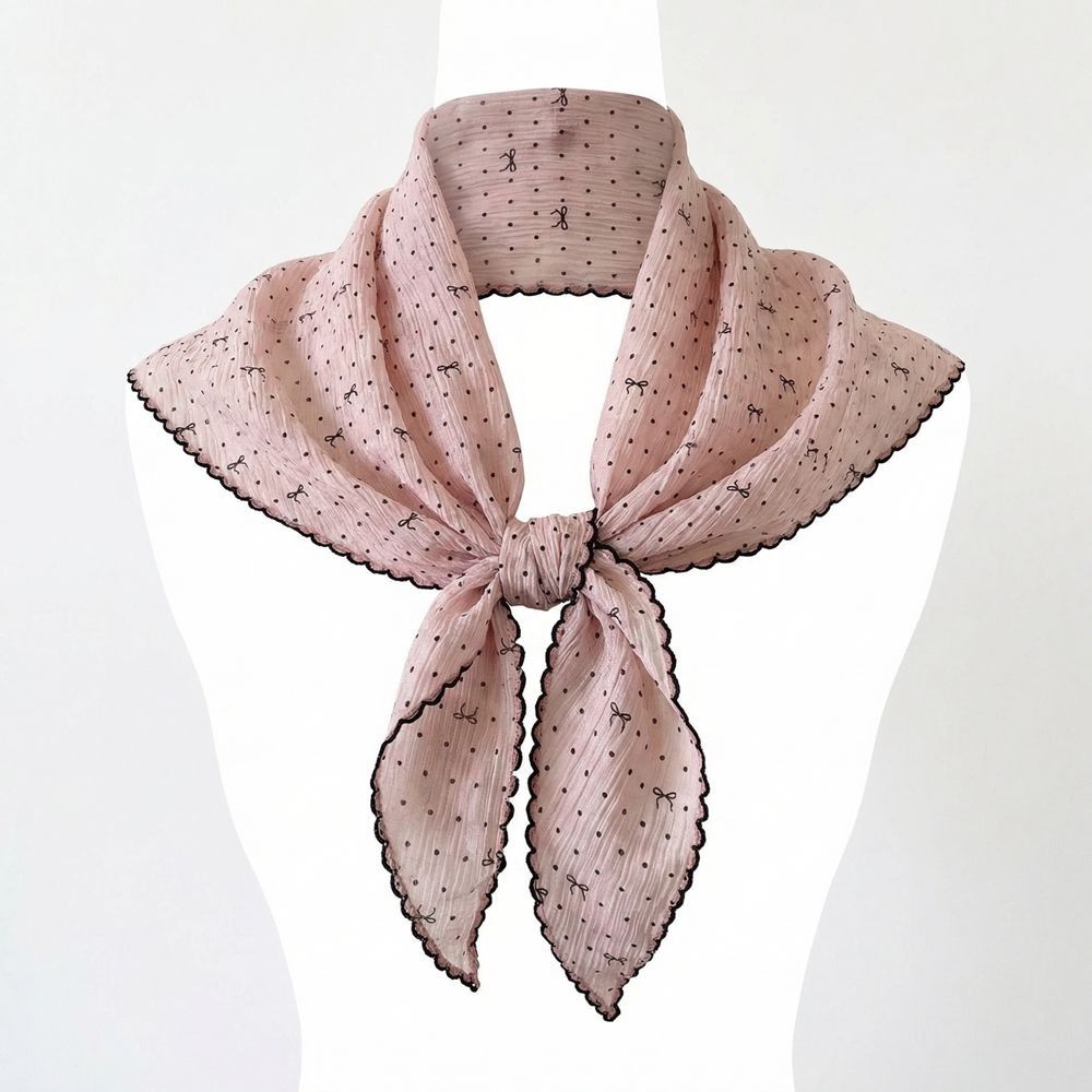 French Polka Dot Triangle Head - đánh giá và giá Women'S Korean Accessories