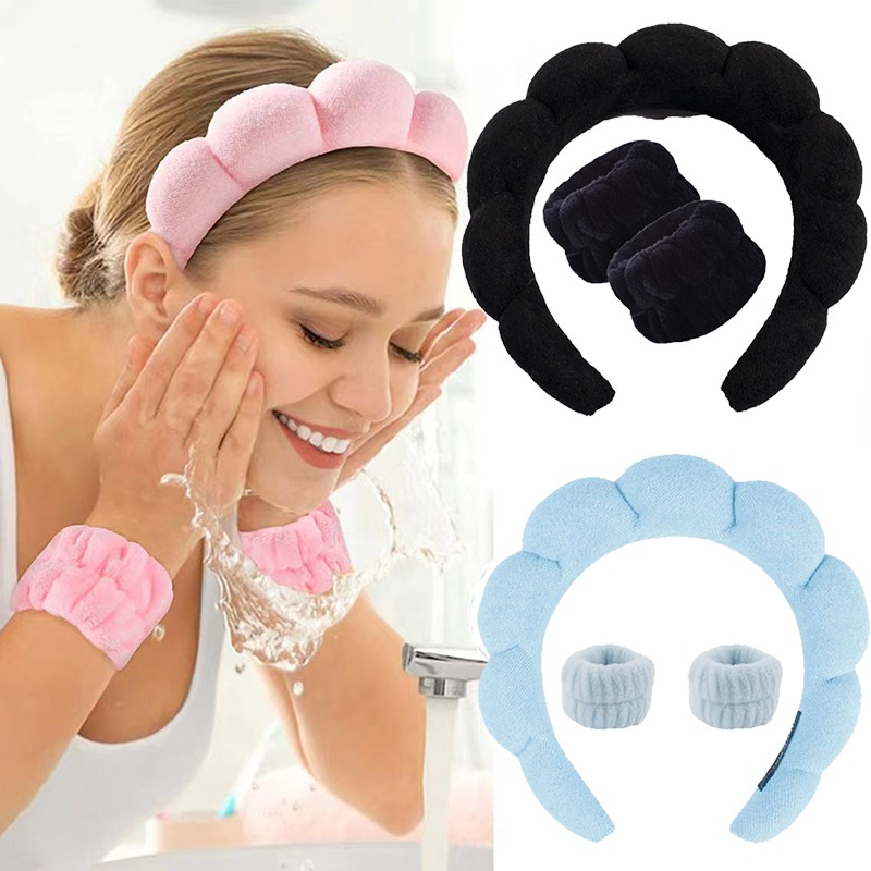 3Pcs/set Makeup Headband Puffy - đánh giá và giá Women Accessories Combo