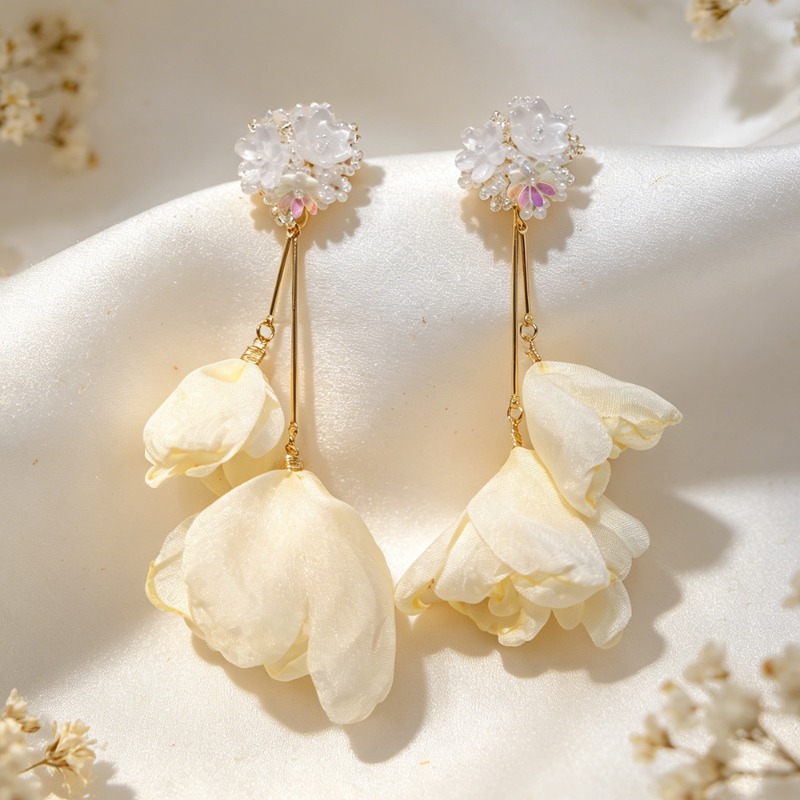 New Fashion Flower Tassel Clip - đánh giá và giá Tassel Earrings Boho