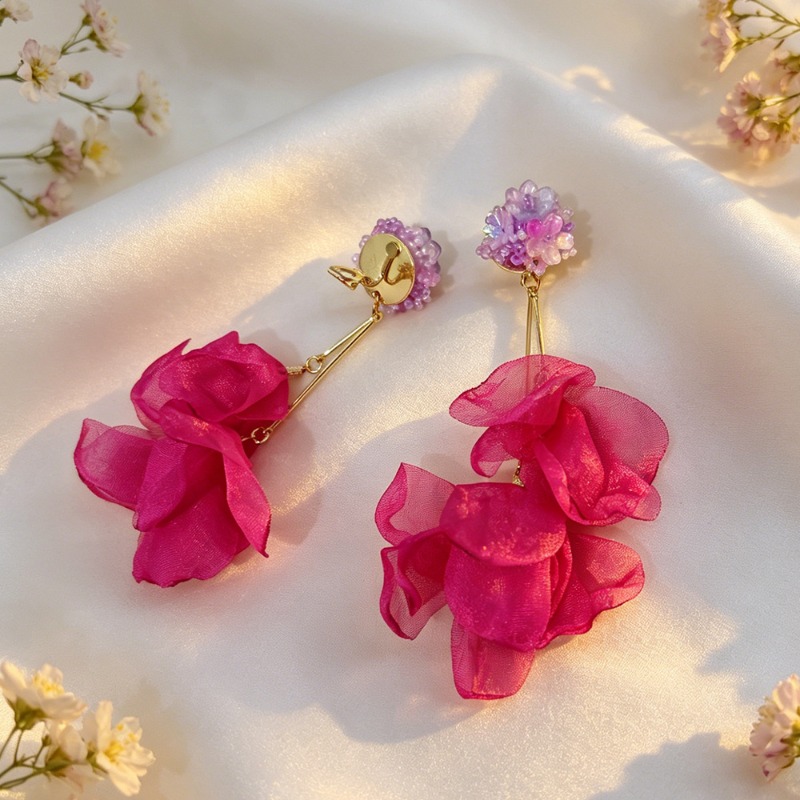 New Fashion Flower Tassel Clip - đánh giá và giá Tassel Earrings Boho