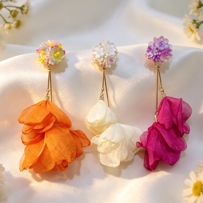 New Fashion Flower Tassel Clip - đánh giá và giá Tassel Earrings Boho